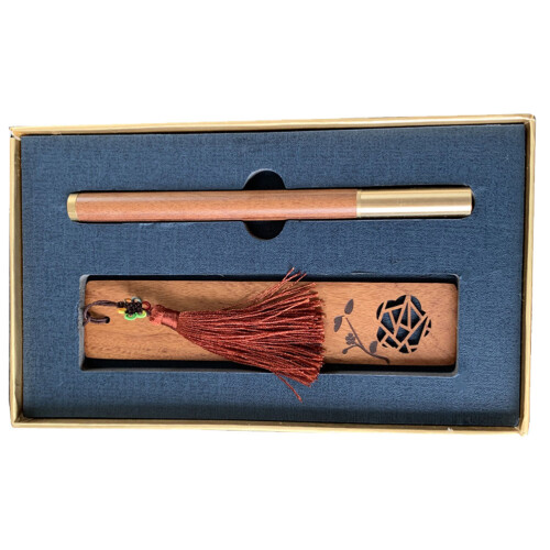 1 Set Holz Lesezeichen Schild Stift Chinesischer Stil