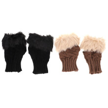 2 Paar Winterplüsch Halbfinger Für Kalte Wetter