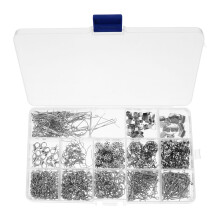 1 Box DIY Ohrring Zubehör Mit Haken Anhänger Schmuckteile