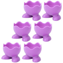 6St Silikon Eierbecher Halter Für Gekochte Eier Zufällige Farbe
