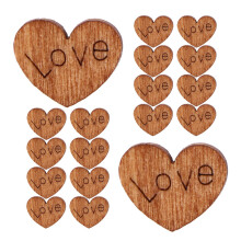 100 Pcs Wooden Heart Confetti Baby Button For Craft Buttons Crafting