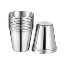 12Stk Edelstahl Shot Cups Für Spirituosen Weinprobe Saucenhalter