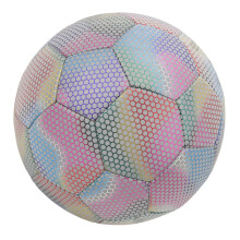 PU Size 5 Reflective Glowing Soccer Ball for Night Play, Light Color