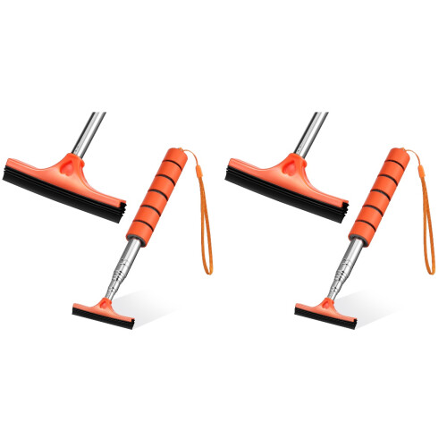 2Pcs Car Squeegee For Windshield And Rear View Mirror Cleaning 1