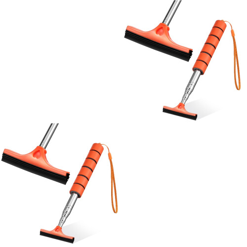 2Pcs Car Squeegee For Windshield And Rear View Mirror Cleaning 2