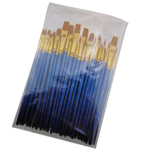 50Stk Farbige Zeichenpinsel Set Für Ölgemälde Aquarell Flache Blau