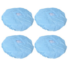4 Atmungsaktive Polyester Mütze Mit Mesh- Blau