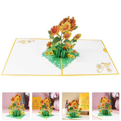 3D Sonnenblume Grußkarten, Grußkarten, Grußkarten 2