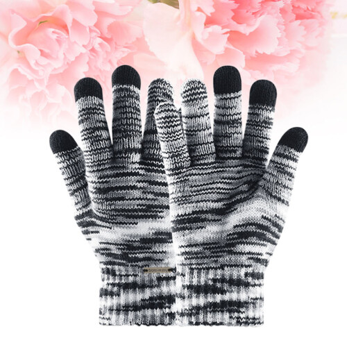 Wool Knitting Touchscreen Winter Vollfingerhandschuhe 2