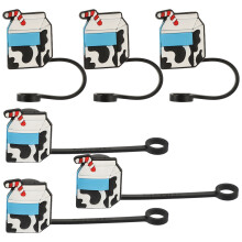 18 Pcs Silicone Straw Tip Covers Reusable Drinking Straw Caps