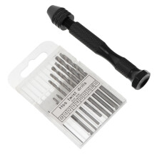 11 Teile Handbohrer Set Diy Präzisionspinole Mini Hand Spiralbohrer