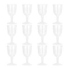 12Stk Transparent Kunststoff Weinbecher Einweg Für Hochzeit