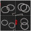 6 Teile Auto Start Stopp Ringe Kristall Strass Weiß 7