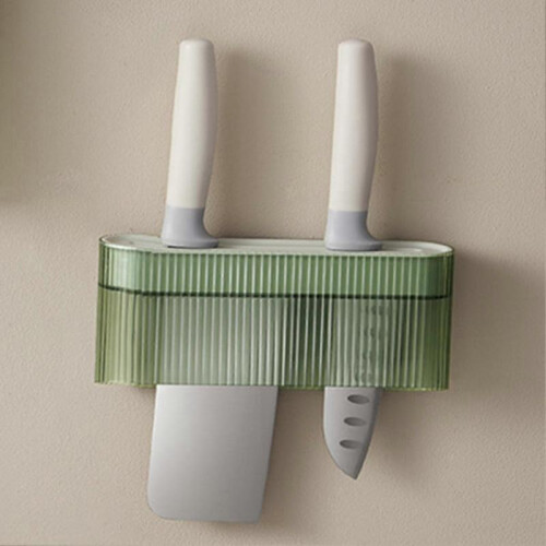 (Gray) Multifunction Knives Block Wall Mounted Knives Organizer For Kitchen Storage Management 1