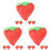 15Pcs Red Strawberries Needle Cushion Sewing Pin Holder Compact Tool 4