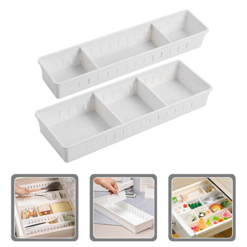 2St Multipurpose Sorting Storage Box Met Verwijderbare Verdelingen 2