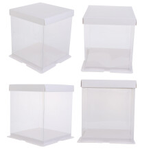 4Stk Kuchenverpackungsbox Transparenter Kuchenbehälter