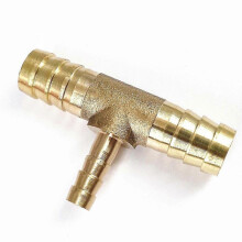 (8-4-8mm) 4 6 8 10 12 14 16 19mm Brass Hose Barb Reducer Tee 3-Way Splitter Connector Fitting