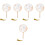 5Pcs Chinese Circular Dance Fan Translucent Silk With Tassel 6