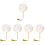 5Pcs Chinese Circular Dance Fan Translucent Silk With Tassel 7