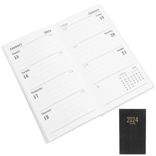 English Schedule Book Planner Notizblock Für