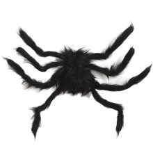 Glowing 50cm Plush Spider with Adjustable Legs – Reusable Halloween Decoration