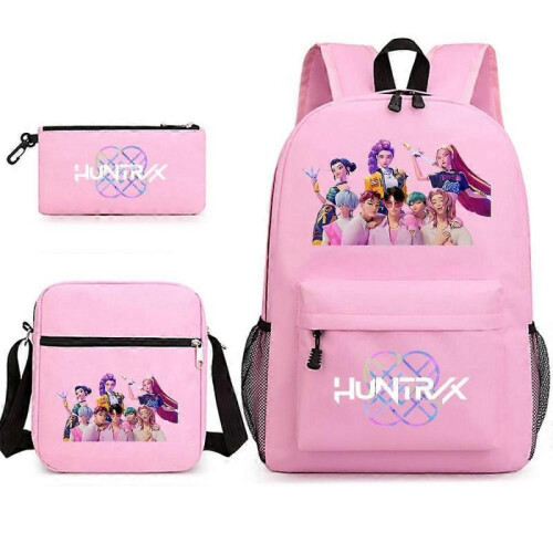 Backpack K-Pop Demon Hunters Anime Elementary School Bag Handbag Pencil Bag Three-piece Set