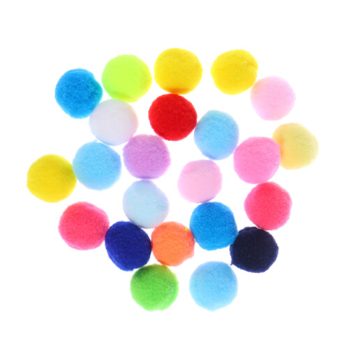 100Stk 2,5Cm Pompons Handgemachte Plüschbälle Für DIY