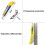 20-Piece Yellow and Gray Plexiglass Cutting Kit with 2 Sheet Cutters 2