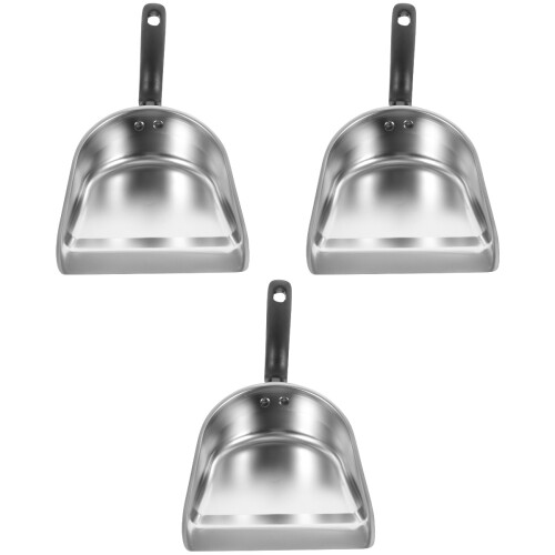 3Pcs Thickened Stainless Steel Hand Held With Dustpan 2