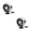 2 Pcs USB Car Air Cooling Fan Dashboard Mounted Adjustable Silver 10