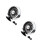 2 Pcs USB Car Air Cooling Fan Dashboard Mounted Adjustable Silver 9