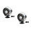 2 Pcs USB Car Air Cooling Fan Dashboard Mounted Adjustable Silver 7