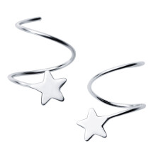 5 Pairs Silver Star Ear Cuff Earrings Hypoallergenic