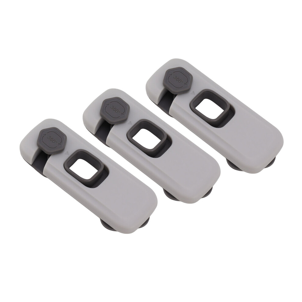 5PCS Light Gray Child Safety Locks, 1041.5cm, Drawer & Fridge Security