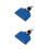 2Pcs Blue PVC Drum Set Cowbell Professional Drum Kit Accessory Durable 6