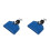 2Pcs Blue PVC Drum Set Cowbell Professional Drum Kit Accessory Durable 9