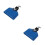 2Pcs Blue PVC Drum Set Cowbell Professional Drum Kit Accessory Durable 10