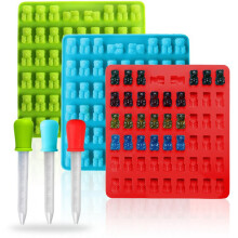4 Sets 53 Hohlräume Silikon Schokoladenform Mit Tropfrohr