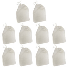 10St 6X8Cm Baumwolle Zugbandtaschen Für Nussmilch Tee Obstsaft