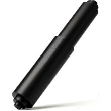 Black Plastic Spring Loaded Toilet Paper Holder Replacement Rod (2 Pack)