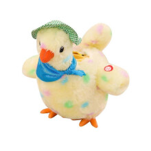 25cm Electronic Plush Chicken Hen Toy, Dancing Stuffed Animal with Music and Egg-Laying Function, Funny Gift for Boys and Girls