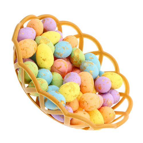 2 Sets Easter Colorful Foam Eggs With Basket Diy Decor 2