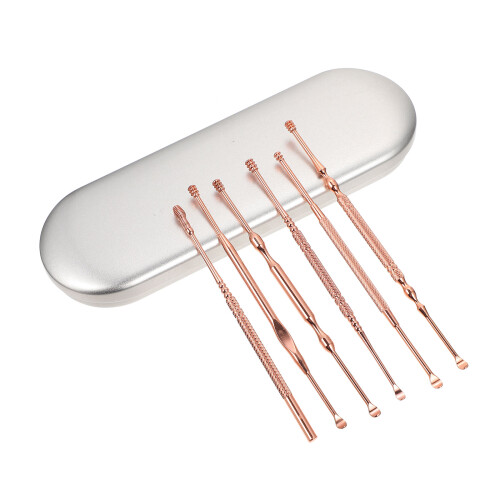 2 Sets Stainless Steel Ear Pick Cleaning Kit Portable 2