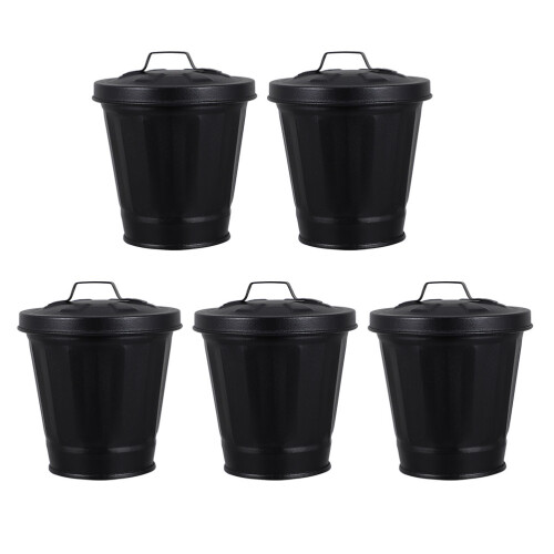 10 Pcs Mini Garbage Containers Desktop Trash Bins For Home