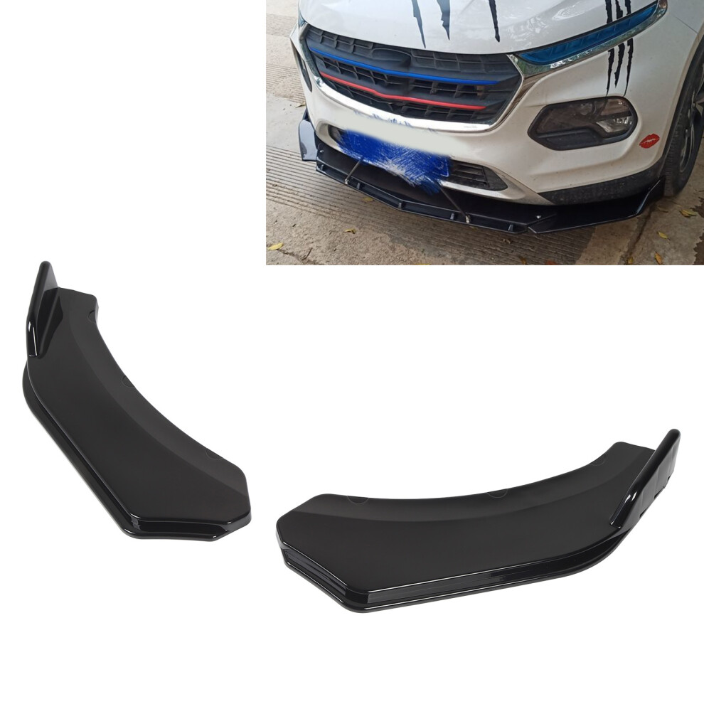 2Pcs Glossy Front Bumper Lip Splitters 56Cm For Accord Civic Corolla Black 8471351874558