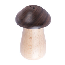 2Pcs Wooden Toothpick Container Jar Holder Mushroom Shape Brown