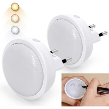 Children's Night Light with Light Sensor, 2 Pieces LED Night Light, Night Lamp Plug for Room, Bathroom, Hallway, Kitchen, Stairs, 0.3W Adjustable Ward