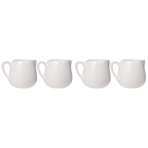 4 Pcs Mini Milk Jug Ceramic Sauce Cup With Handle 1