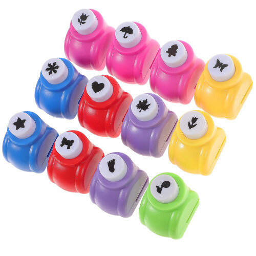 12Pcs Paper Hole Punch For Crafts Scrapbooking Diy Projects